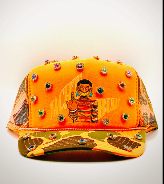 YACHT BULLY Rhinestone Trucker Hats